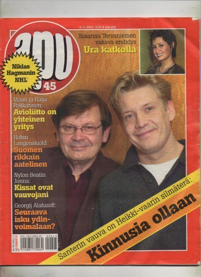 Apu n:o 45 2002 Heikki & Santeri. Jonna. Susanna &huumeet.