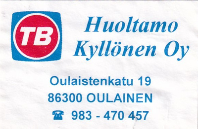 Oulainen, Huolto Kyllönen Oy , TB,    s10/3