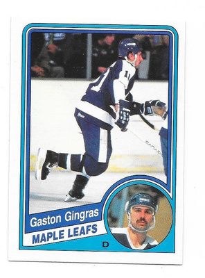 1984-85 OPC #303 Gaston Gingras Toronto Maple Leafs