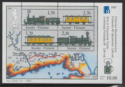 Finlandia blokki 1987 (LAPE 1014-1017 ; BL3) **