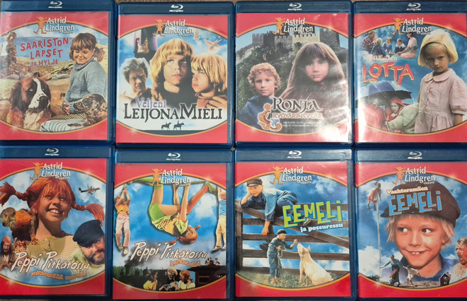 ASTRID LINDGREN 8 KPL -Blu-Ray