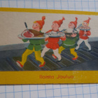 Wanha 11x7cm, Tontut kantavat ruokaa,nyrkkiposti - pikkukuva 1