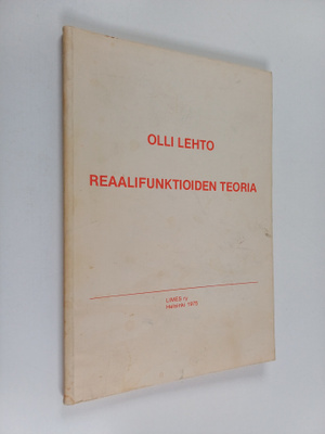 Olli Lehto : Reaalifunktioiden teoria