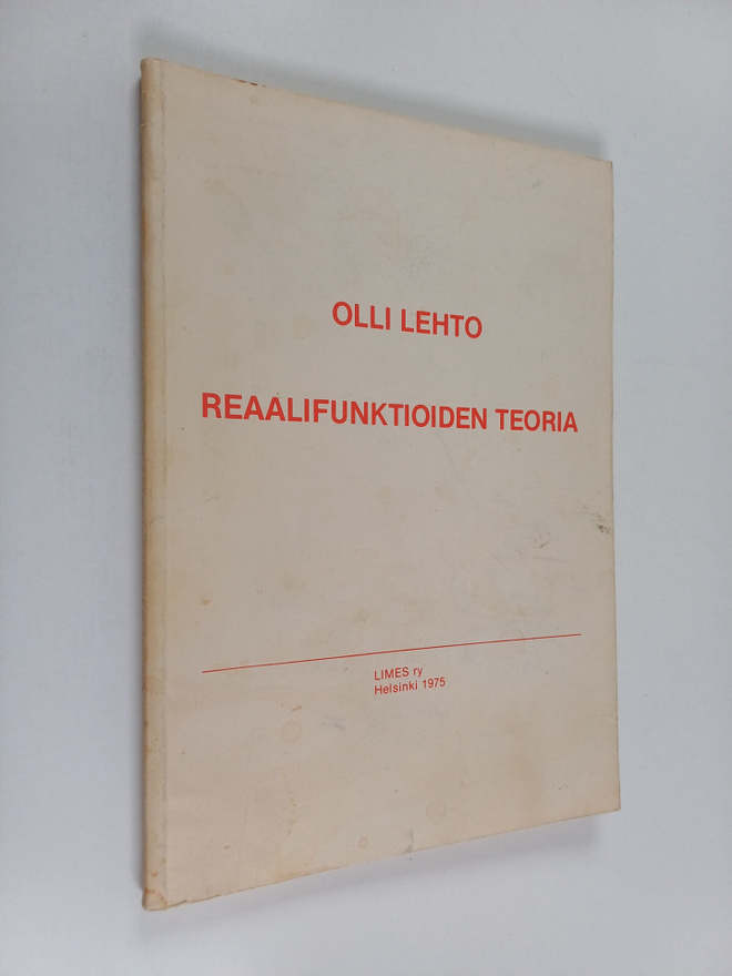 Olli Lehto : Reaalifunktioiden teoria