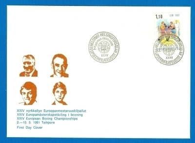 FDC – Nyrkkeilyn EM - kilpailut 28.2.1981, Lape no 876