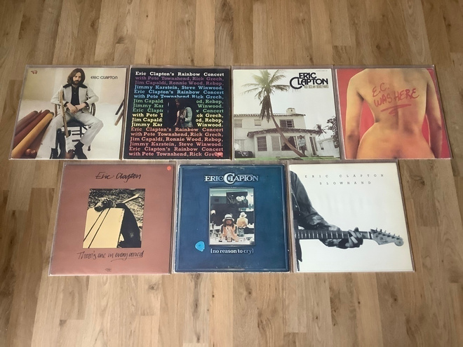 Eric Clapton vinyylilevykokoelma, 37 x LP’s