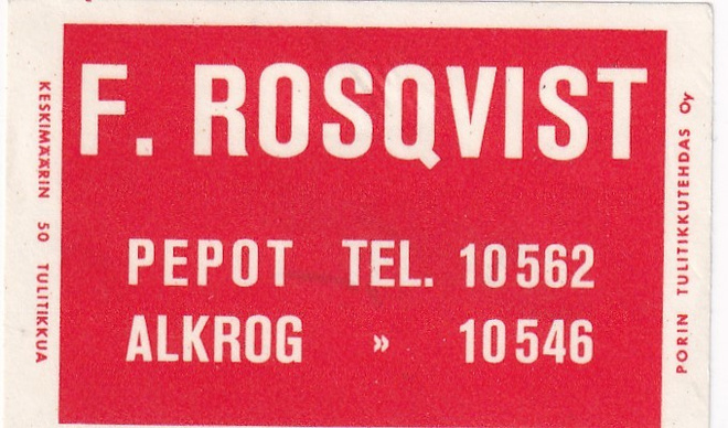 Pepot, Alkrog  F. Rosqvist   1/8