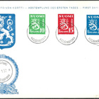 FDC 1952 M-30 Leijona 10mk+15mk+25mk LaPe 399-401 KORTTI - pikkukuva 1
