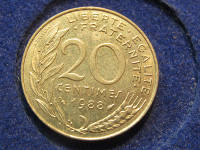 20 centimes 1984. Ranska-France