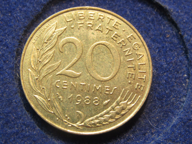 20 centimes 1984. Ranska-France