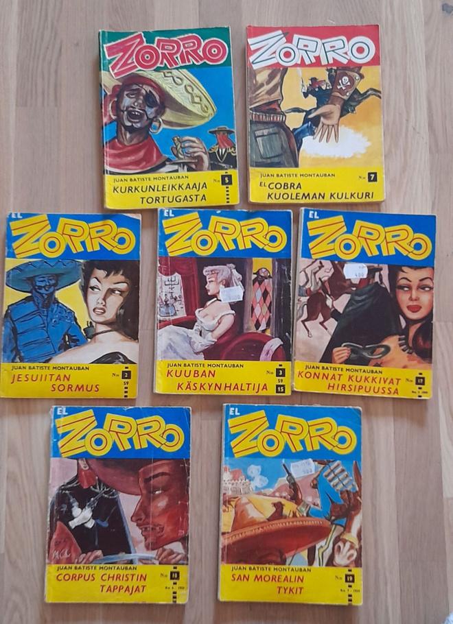 el Zorro; Lehtiä 1958-1959 7 kpl