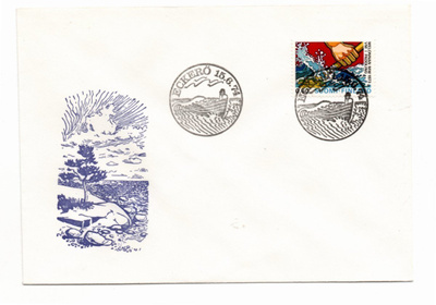 Eckerö:Postisoutu  (erikoisleima 15.6.1974)