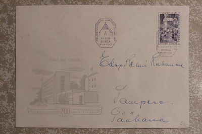 1959  Porvoon valtiopäivät FDC