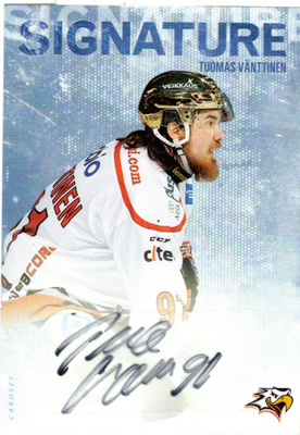 2016-17 Cardset TUOMAS VÄNTTINEN Sport Signature nimmari