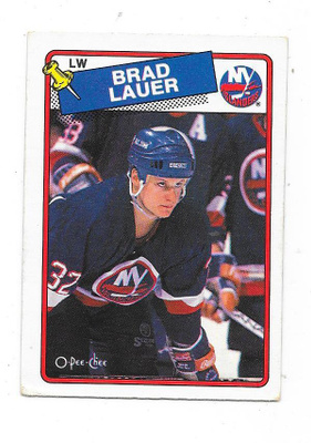 1988-89 OPC #226 Brad Lauer , New York Islanders RC