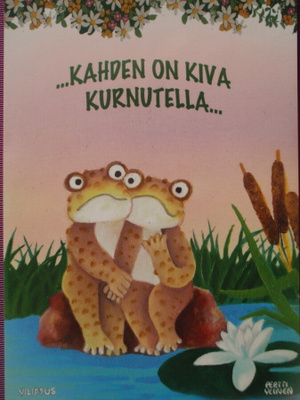Pertti Ylinen sammakot rinnakkain lammella
