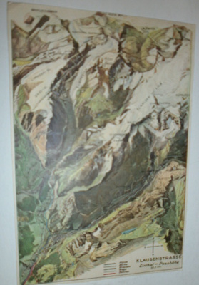 Klausenstrasse, Linthal - Passhöhe 23,5 km, karttapk, 1938