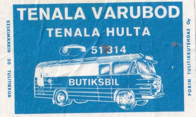 Tenala Hulta. Varubod. Butiksbil  .  s60