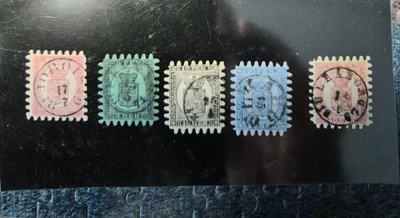 1860 10kop, 1866 8p, 10p,20p ja 40p