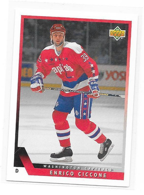 1993-94 Upper Deck #528 Enrico Ciccone Washington Caps Gooni