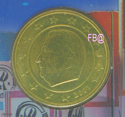 2001 Belgia 50c BU laatu