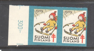 Tub joulumerkki 1959  Hammastamaton par