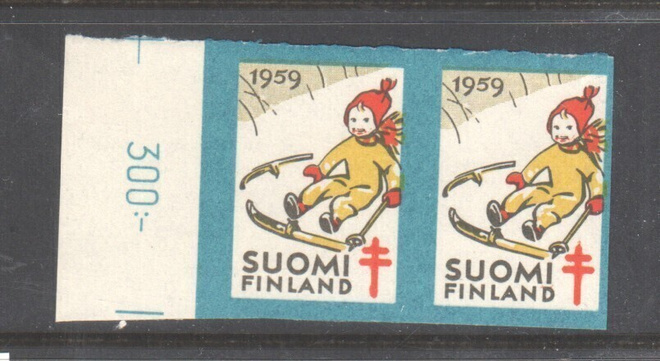 Tub joulumerkki 1959  Hammastamaton par