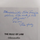 Pekka Hallberg : The Rule of Law - Oikeusvaltio (signeera... - pikkukuva 3