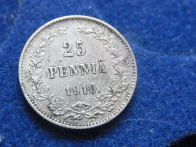 25 penniä 1910