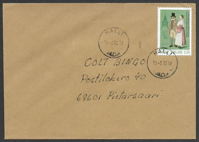 Postilähetys - Kansanpuku (LAPE 710) Halli 10.3.1973