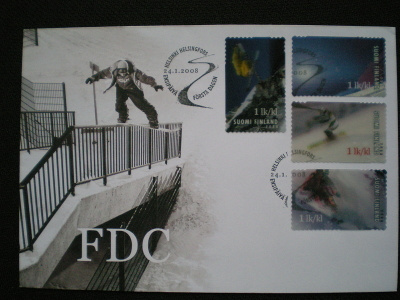 FDC Alppihiihtoa 1. lk 24.01.2008 - LaPe BL49