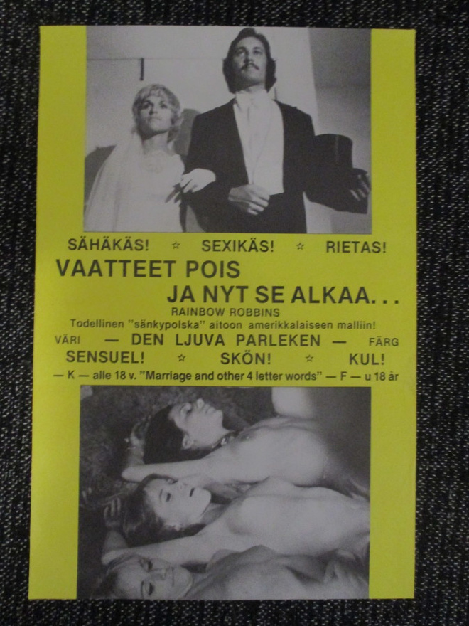 Vaatteet pois ja nyt se alkaa... (1974) elokuvajuliste (K18)