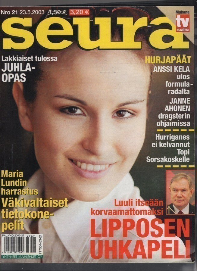 Seura n:o 21 2003 Maria Lund. Pori. Madonna. Paperinkeräys.