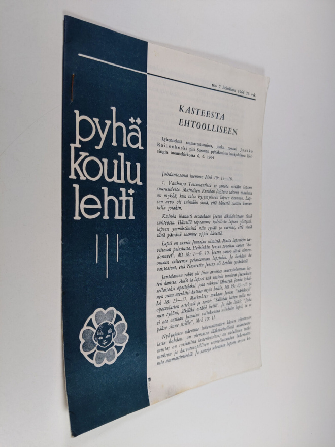 Pentti Taipale : Pyhäkoululehti 7/1964