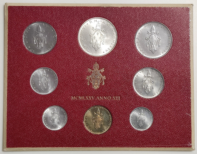 Vatikaani 1975 kolikkosetti, UNC