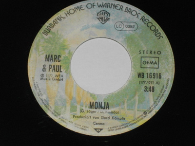 7" MARC & PAUL - Monja - single 1977 instr. pop rock EX-
