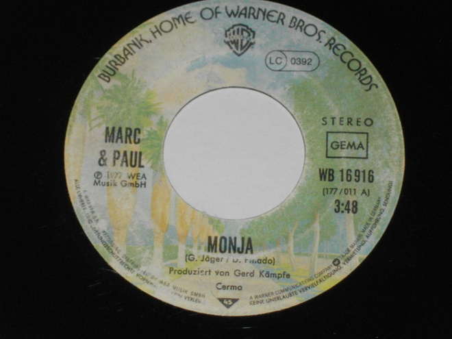7" MARC & PAUL - Monja - single 1977 instr. pop rock EX-