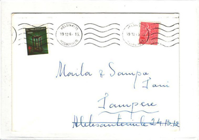 JOULUMERKKI 1969 LEIMAN ALLA