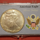 USA Eagle 1996, 1 oz 999 hopeaa, patinaa. (KD7) - pikkukuva 1
