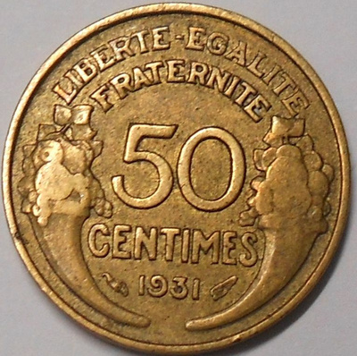 France. 50 centimes 1931.