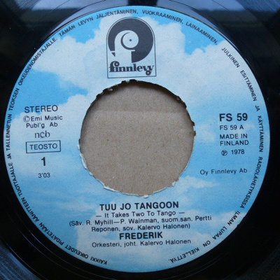 Frederik - Tuu jo Tangoon 7"