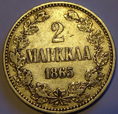1865 2 markkaa kl5