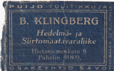 B. Klingberg, Hietaniemenkatu 6, Puijo   7/9