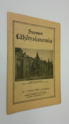 Suomen lähetyssanoma n:o 1 tammikuu 1929
