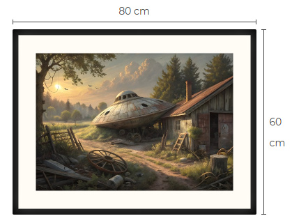 Uusi UFO Sci-Fi Science Fiction taulu 60 cm x 80 cm
