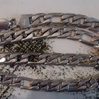 Hopeinen, hopeoitu, noin 610 mm x 8 mm panssariketju - pikkukuva 1