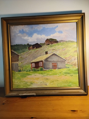 Werner von Hausen, maalaismaisema, öljyä canvasilla