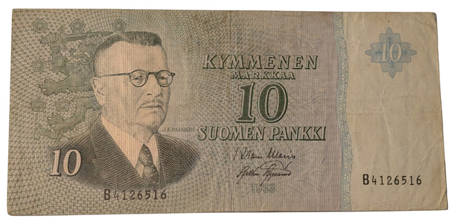 10 Markkaa 1963 ilman Litt B4126516
