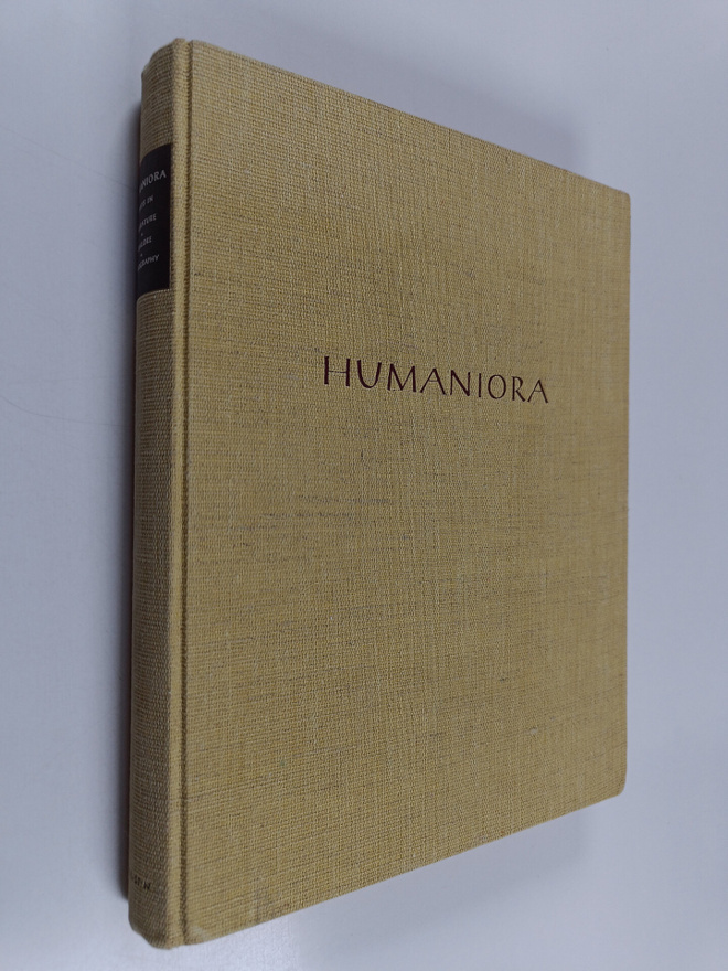 Humaniora : essays in literature, folklore, bibliography,...