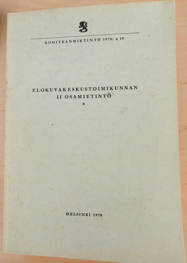Elokuvakeskustoimikunnan II osamietintö 1970